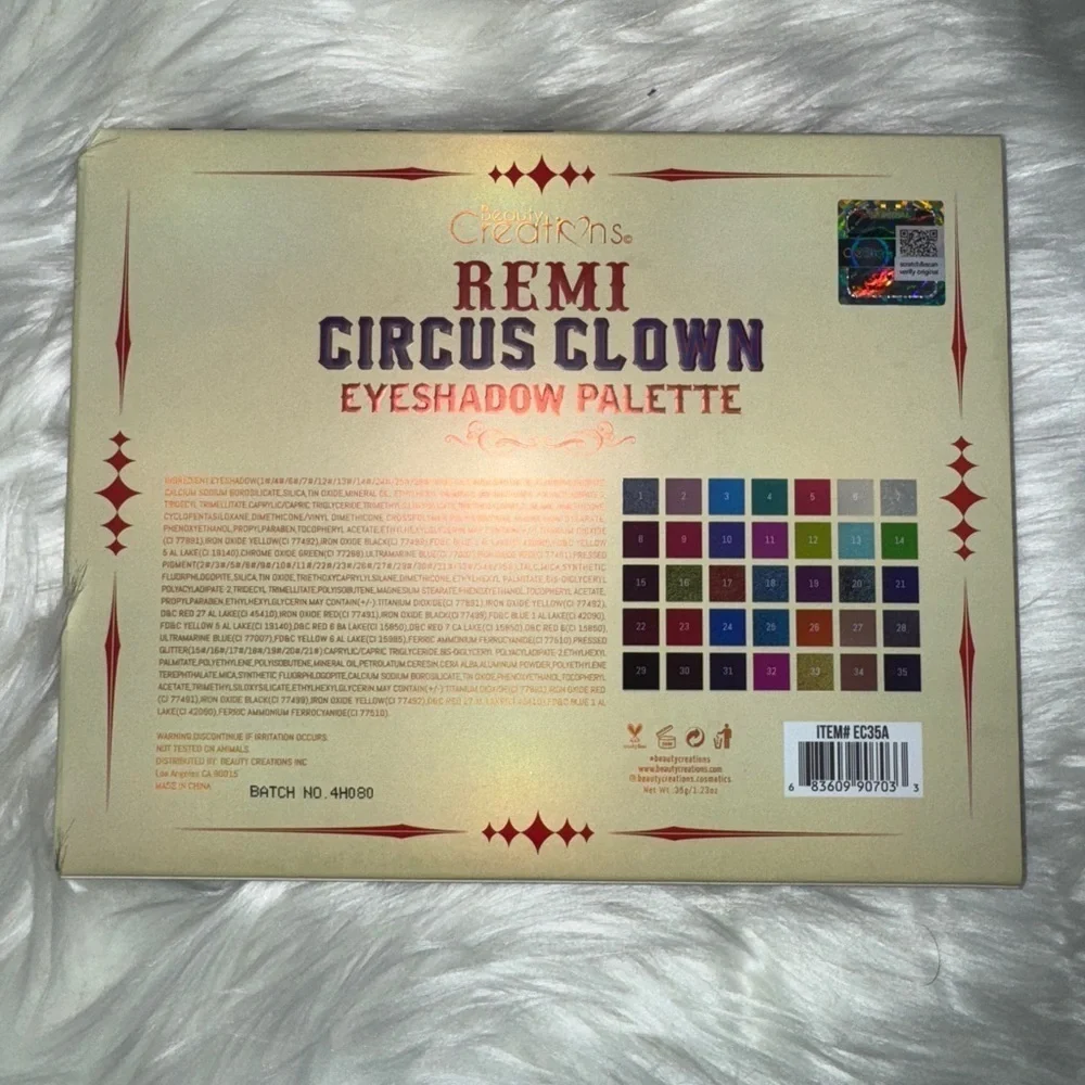 Beauty Creation-  Remi Circus Clown- Eyeshadow Palette